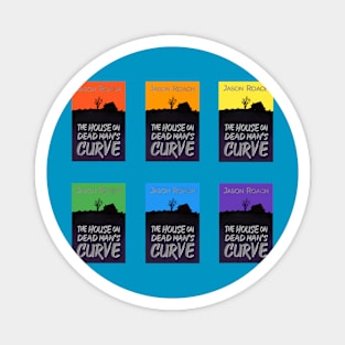 Rainbow House on Dead Man's Curve Book Cover Cream Magnet